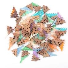 

10PC Christmas Tree Earrings Accessories Natural Wood & Resin Splicing Hand Made DIY Making Charms Jewelry Findings & Components