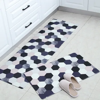 

PVC Leather Rugs for Kitchen Plaid Waterproof Picnic Floor Mats Bedroom Entrance Door Mat Home Living Room Carpet Anti-Slip Rug