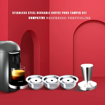 

Stianless Steel Reusable SmallCUP 70ml For Nespresso Vertuo Coffee Capsule Filter Espresso Vertuoline For VertuoPlusLine Capsula
