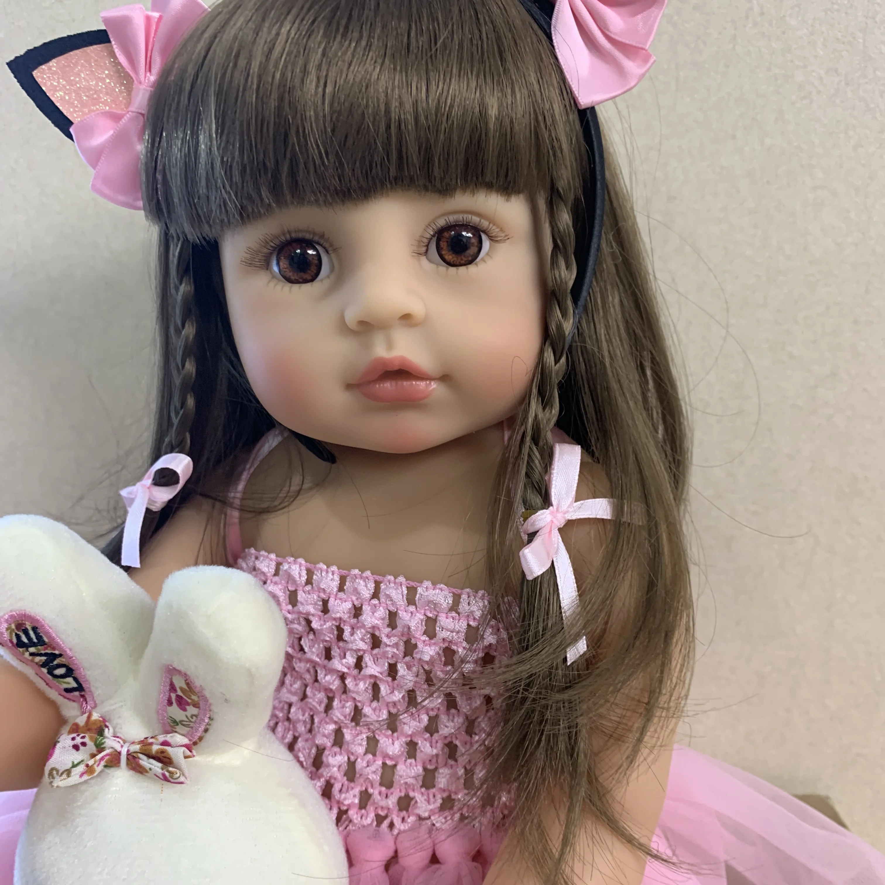 Новинка, оригинальное милое лицо, NPK bebe, кукла, Реборн, для маленьких девочек, розовая принцесса, baty, игрушка, очень мягкий, полный корпус, силиконовая кукла для девочек, surprice|Куклы| | АлиЭкспресс
