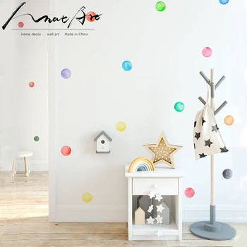 

Watercolor Dots Wall Stickers, Rainbow,Dot Wall Stickers Wall Stickers Kids Room Decor Modern home decoration wall art baby diy