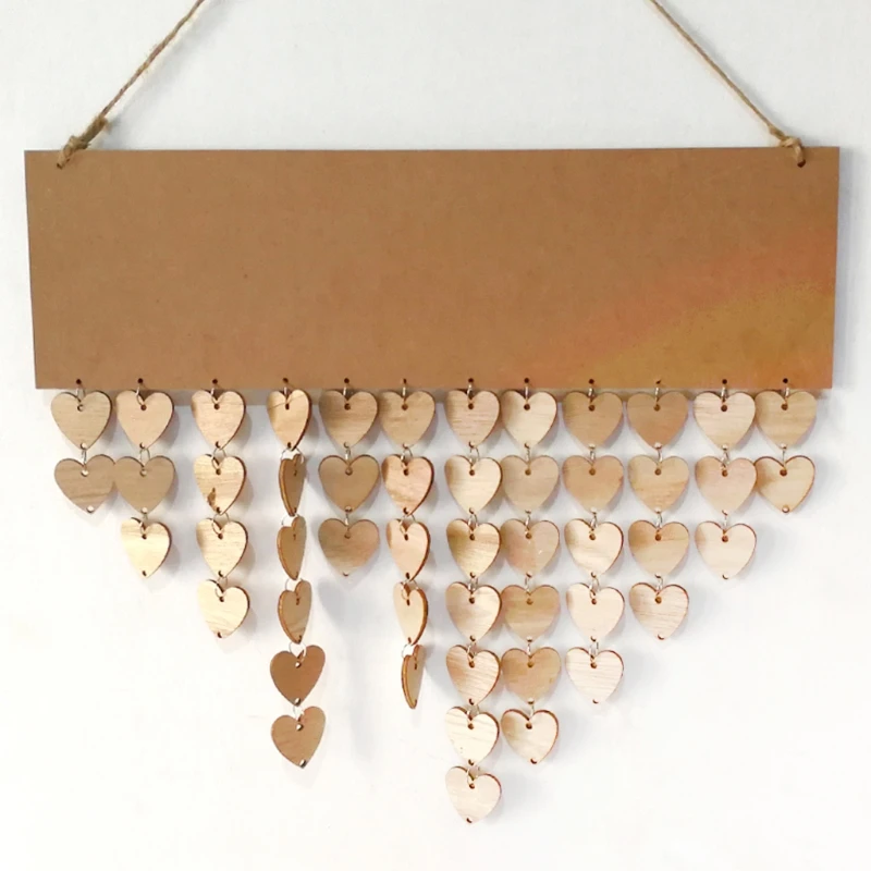 Vintage Wooden Calendar Birthday Reminder Plaque Board Wall Hanging DIY Decor Y4UE