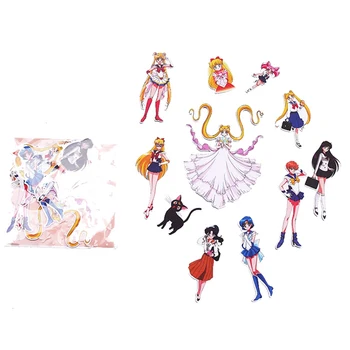 

10PCS/PACK Sailor Moon Beautiful Smart Girls Stickers Adhesive Stickers DIY Decoration Stickers