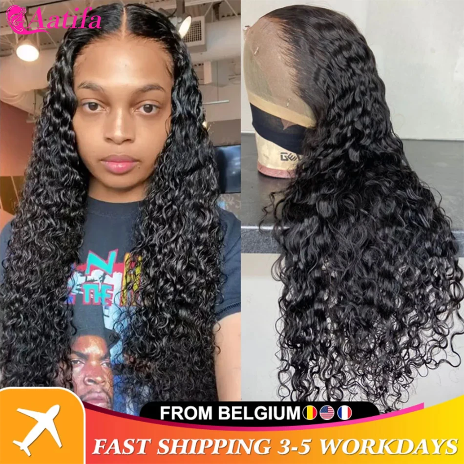 Peruvian Water Wave Lace Front Wig 8-30 Inch 5x5 Lace Closure Wig 100% Remy Human Hair Lace Wigs Curly Human Hair Lace Front Wig