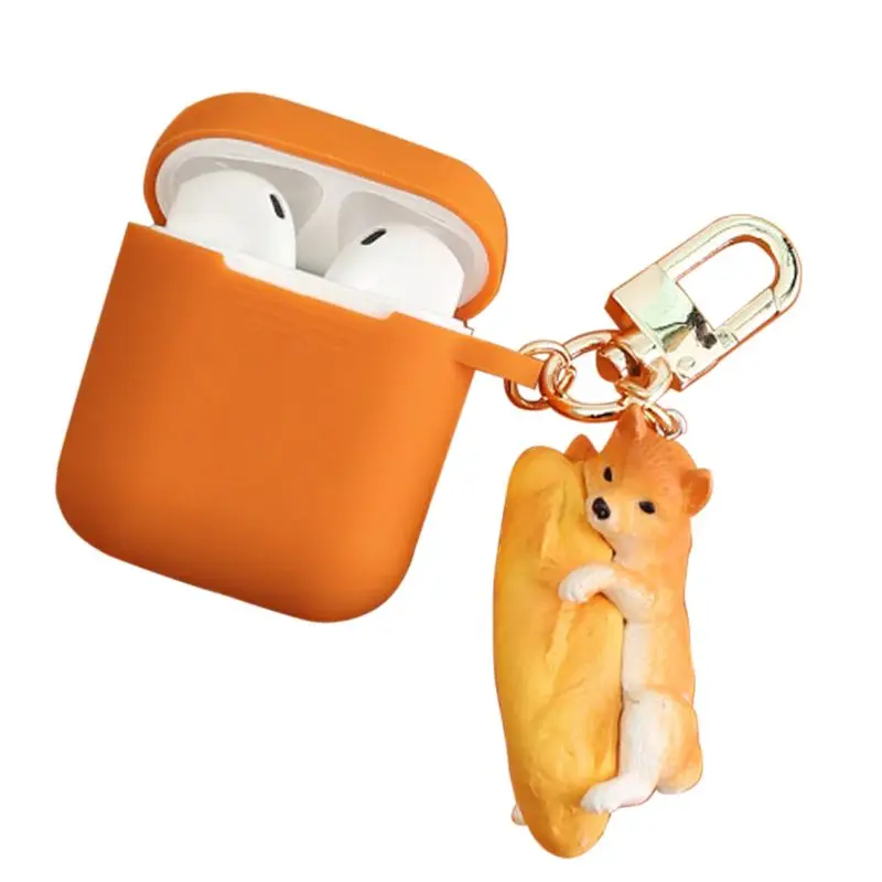 

Lovely Dog Protective Case Silicone Cover for Airpods 2 Headset with Keychain