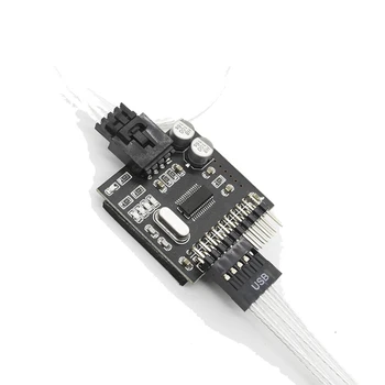 

Motherboard USB 2.0 9Pin Interface Header Splitter Male 1 to 4 Female Extension Cable Card Connector PCB Expansion Tap