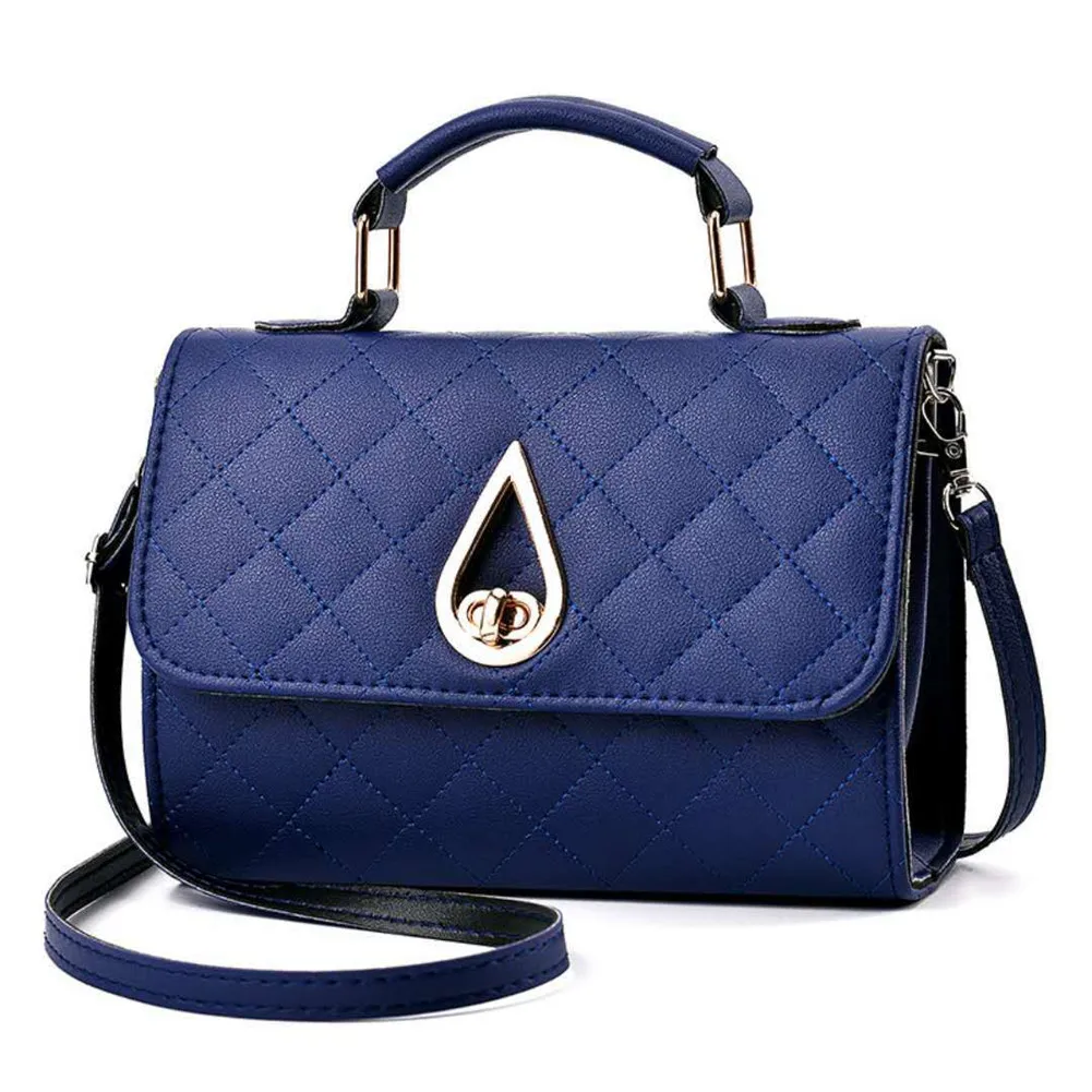 Dark blue Женская сумка через плечо из искусственной кожи, регулируемый плечевой ремень для ключей, денег J9 - Цвет: Dark blue