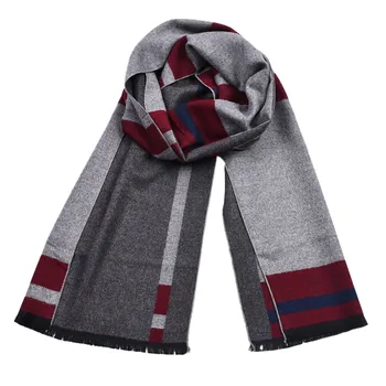 

2019 Classic Autumn & Winter Warm Plaid Man Scarf Cashmere Wool Panama Soft Striped Long Scarf High Quality scarves stoles