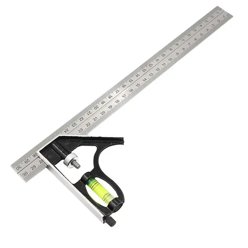 

WINOMO 30cm Adjustable Angle Ruler Practical Measuring Tool Set Stainless SteelAngle Ruler For Machine WoodWorking Home DIY