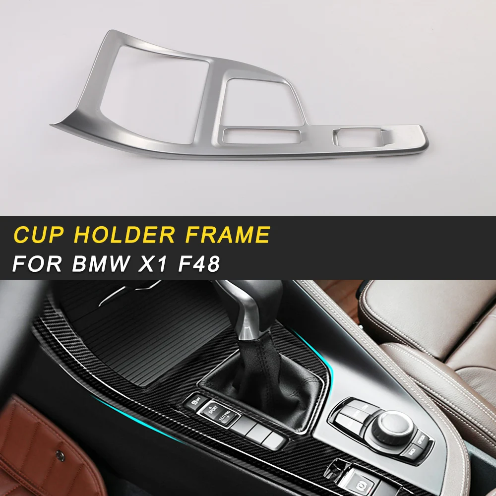 

Auto Car-styling Gear Panel Cup Holder Frame Trim Sticker Cover Interior Accessories For BMW F48 X1 2016 2017 2018