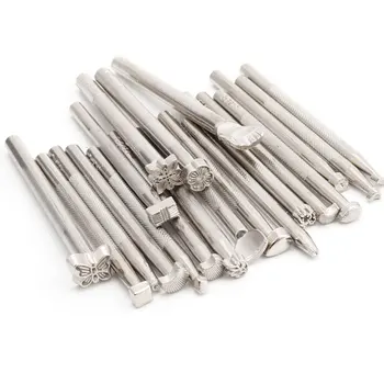 

20PCS/Set Alloy Leather Printing Tool Kit DIY Leathercraft Embossed Leather Hand Tools