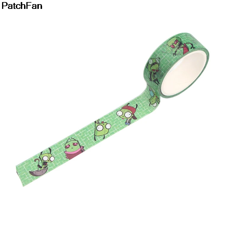 Patchfan Захватчик Зим мультфильм винтажная книга Забавный DIY Скрапбукинг дети клей васи маскирования клейкие ленты Печатный шаблон наклейки A2384