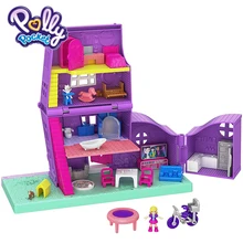 Polly Pocket Pollyville House игрушки Мини Забавный строительный игровой набор с играми Move Micro Polly и Lila куклы Hoilday Time GFP42