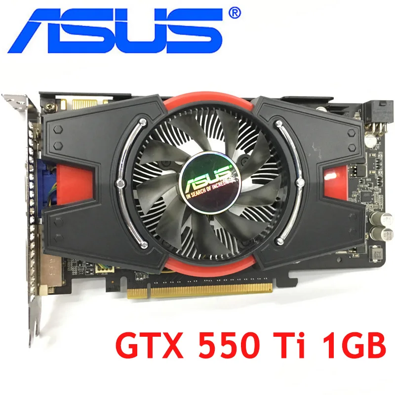 Видеокарта ASUS GTX 550 Ti 1 ГБ 192Bit GDDR5 видеокарты для nVIDIA Geforce GTX 550Ti б/у карты VGA эквивалент GTX650