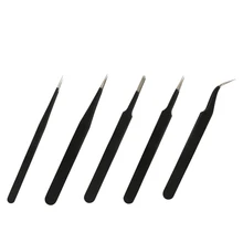 Нержавеющая сталь антистатические прецизионные пинцеты антистатические пинцеты Электронное обслуживание DIY Металл пайка точность-сварка