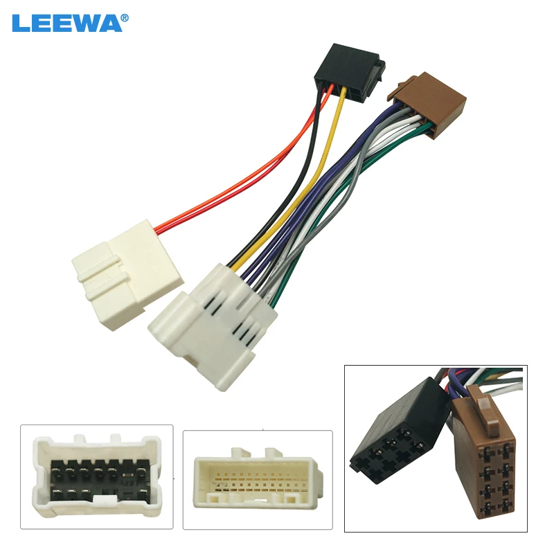 

LEEWA Car CD Radio Wiring Harness Original Head Units Cable For Renault Logan/Sandero/Duster to ISO Stereo Conversion Plug Wire