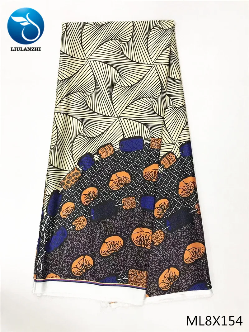 LIULANZHI африканская шелковая восковая ткань Модный узор Амкара атласная ткань 5 ярдов/партия атласная ткань с принтами ML8X