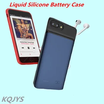 

KQJYS Portable Silicone Battery Charger Case for iPhone 7 8 Plus External Backup Charging Power Case for iPhone 6 7 Battery Case