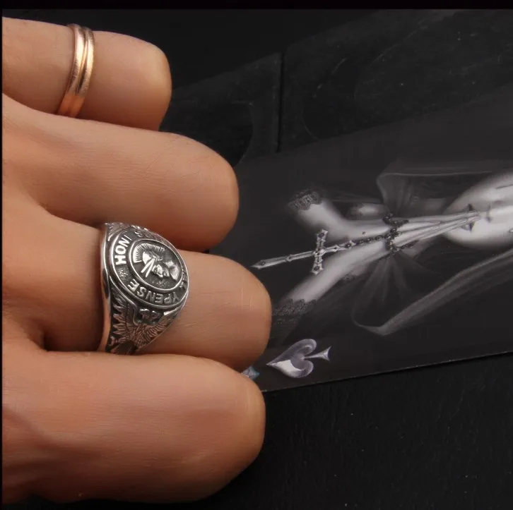S925 Серебряное индийское brave eagle указательный палец кольцо украшенное японским и корейским нежным серебряным кольцом