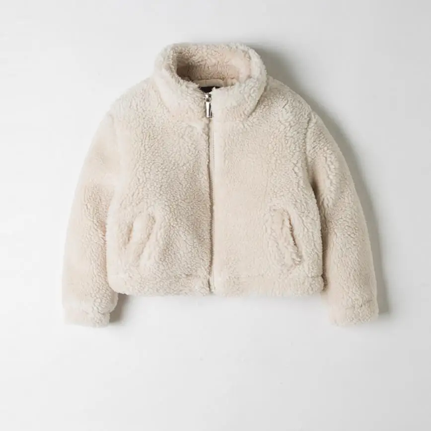 beige white Детское пальто из искусственного меха, Детский плюшевый медвежонок, плотная теплая куртка, пальто для мальчиков и девочек, зимняя детская одежда, повседневная верхняя одежда Y2221 - Цвет: beige white