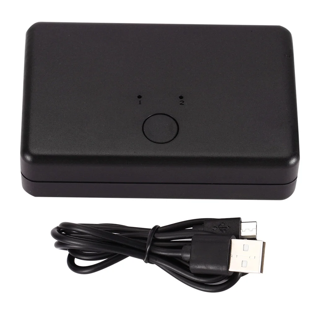 Mini 2 In 1 Out RJ45 Network Switcher Box Ethernet Internet Adapter For Computer Black New