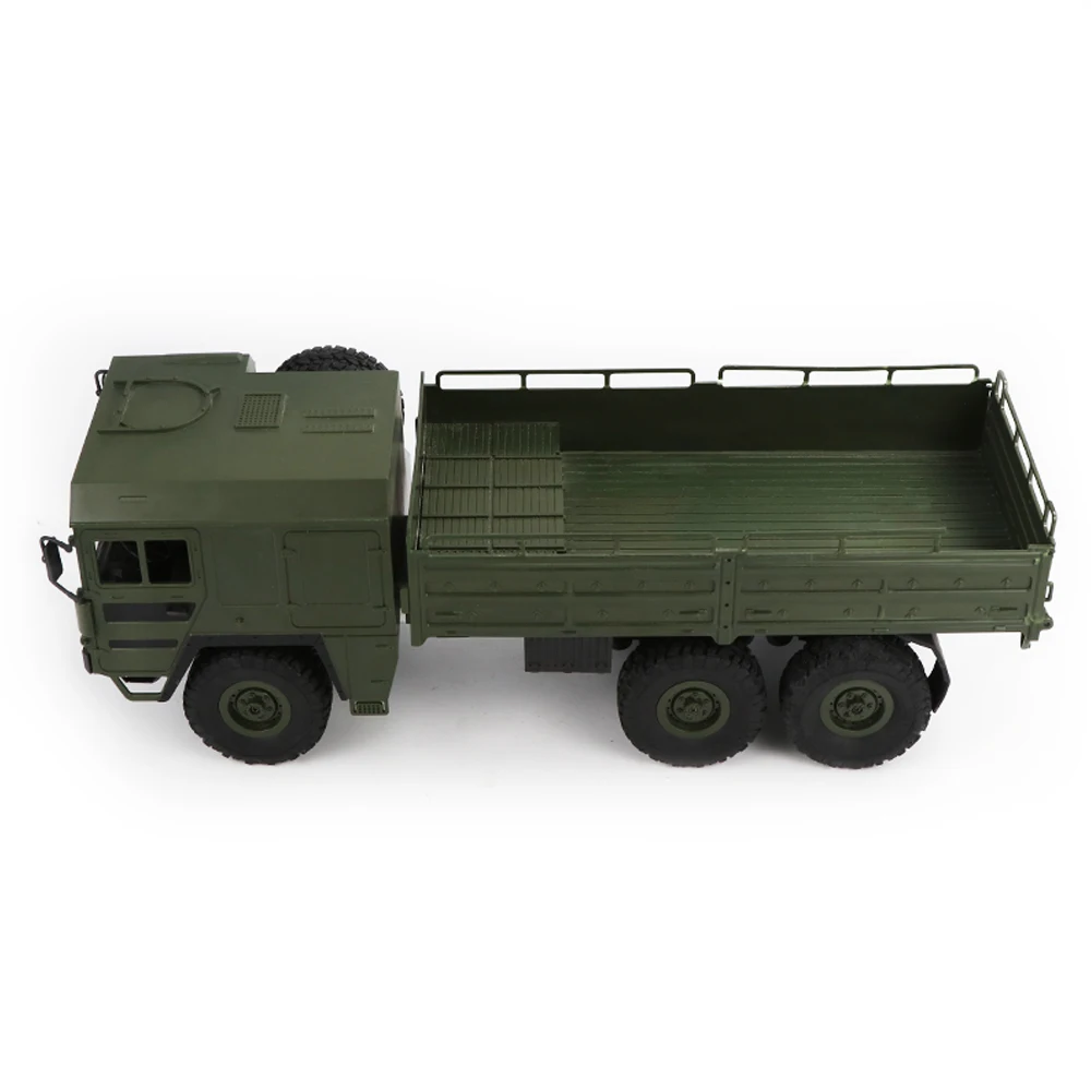 Army Green HELIFAR RC Trucks 1/16 Scale 6WD 12km/h Military Remote Control Off-Road Car 20mins Running Time for Children & Adults 