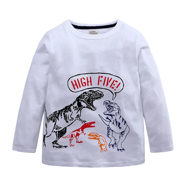 Boy T Shirts Long Sleeve For Children Baby Casual Cartoon Dinosaur Brand Fashion Kids Tops & Tees 7903