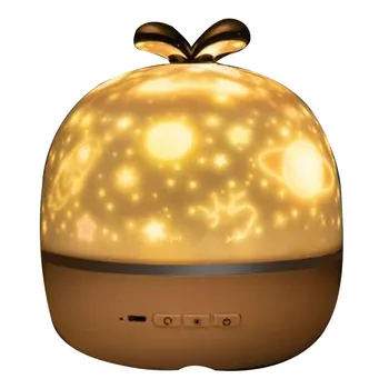 

HLZS-Baby Music BT Speaker Projector Cosmic Starry Night LED Night Light USB Charging Music Box Christmas Gifts for Children