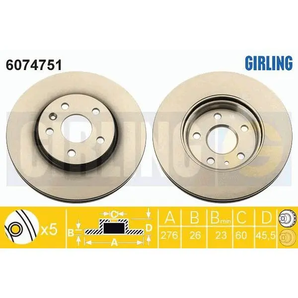 Диск тормозной CHEVROLET CRUZE/OPEL ASTRA J R15 09- передний D=2
