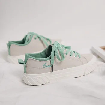 

Fashion Canvas Shoes Female 2020 New Wild Summer Flats Non-slip Sneakers Women's Sports Vulcanized Shoes Style Sneakers