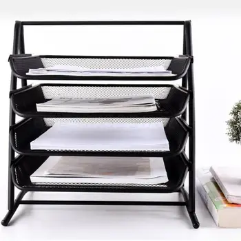 

Metal Document Shelf Office Desktop Documents Accept Multilayer Document Disk, Two, Three Or Four Layers Network Document Column