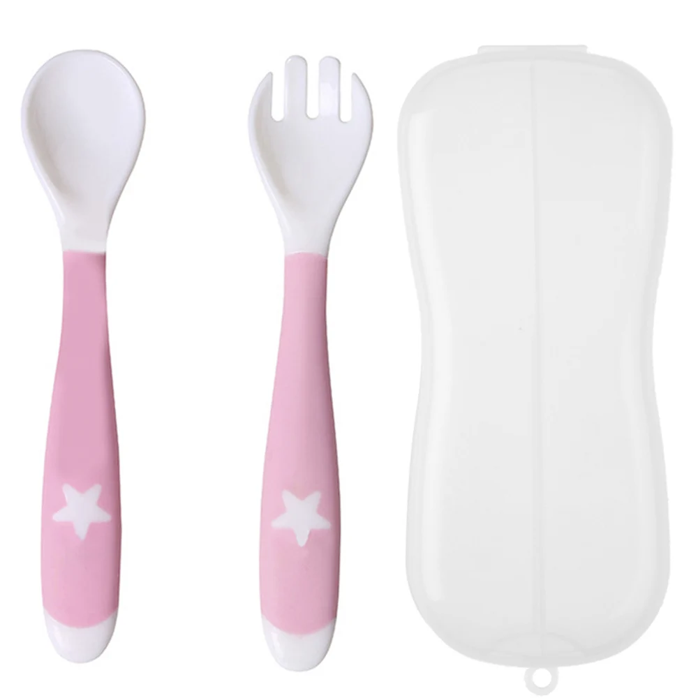 

Bendable spoon fork baby eating tableware safe non-toxic soft feeding supplies