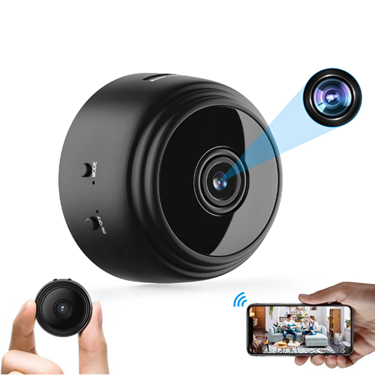 Mini WiFi Camera Small Camera Can Be Carried at any time Real-time video, with infrared effect, suitable for indoor and outdoor