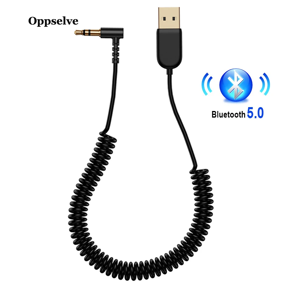 

Oppselve USB Bluetooth 5.0 Receiver 3.5mm Jack Bluetooth Audio Aux Wireless Adapter Transmitter For Headphones Speaker Music MP3