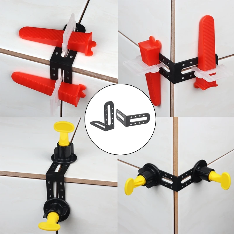 Tile Spacers Tile Leveling Tools 25 Pcs Tile Spacers Cross Leveling Angle System Removable Reusable Home Improvement for Floor Wall Tiles Tool Accessories
