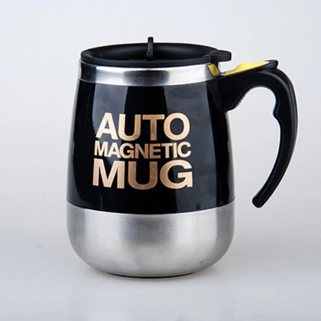 Automatic Magnetic Stirring Coffee Mug Gray