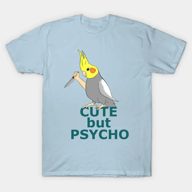 Мужская футболка милая но PSYCHO cockatiel Футболка женская | одежда