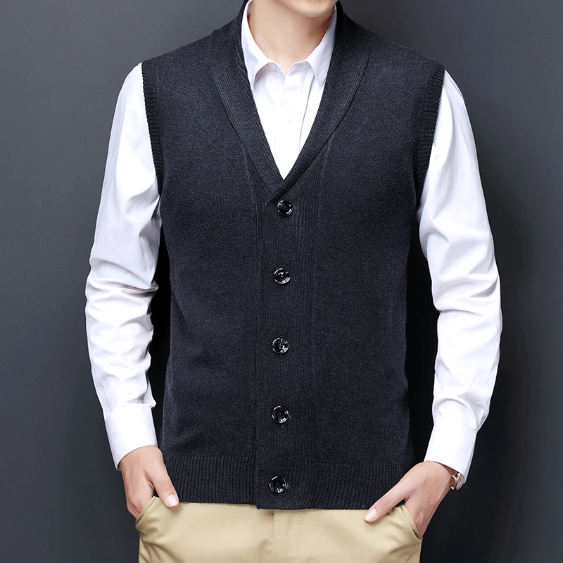 New Luxury Man Wool Cardigan Casual 
