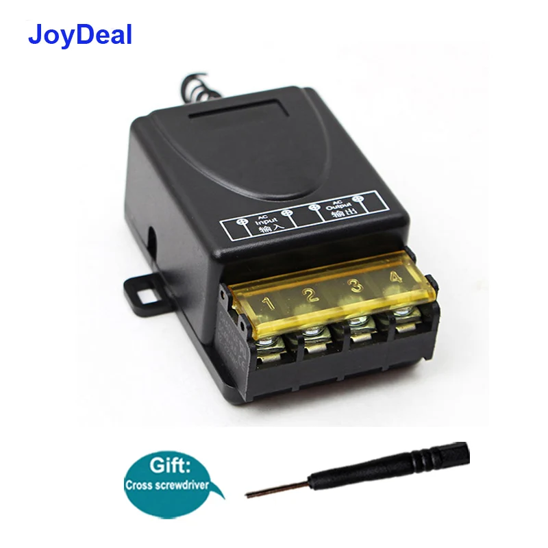 Беспроводной Радиочастотный релейный модуль JoyDeal универсальный 433 МГц 220 В перем.