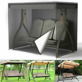 

Outdoor Swing Canopy Seat Tops Cover Waterproof Swing Covers Courtyard Patio Drawstring Sunshade Cover for Swing Protect cover