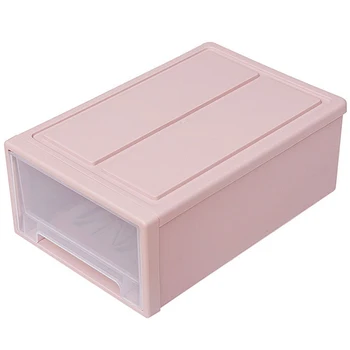 

Big deal Pink Household PP Transparent Stackable Drawer Storage Box Container Organizer Set-S