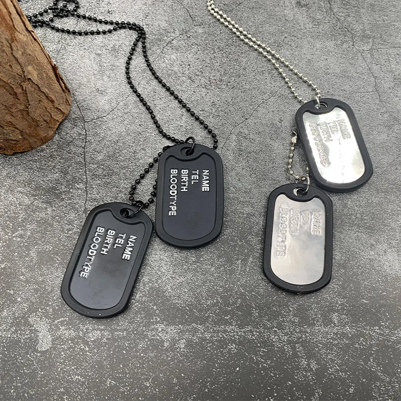 Military Army Dog Tags Necklaces Military Dog Tag Chain Necklace