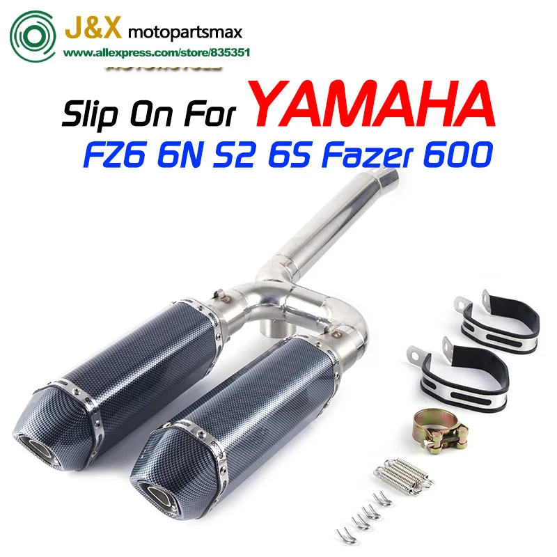 Slip On For Yamaha FZ6N FZ6S FZ6 Motorcycle Exhaust Muffler Contacter
