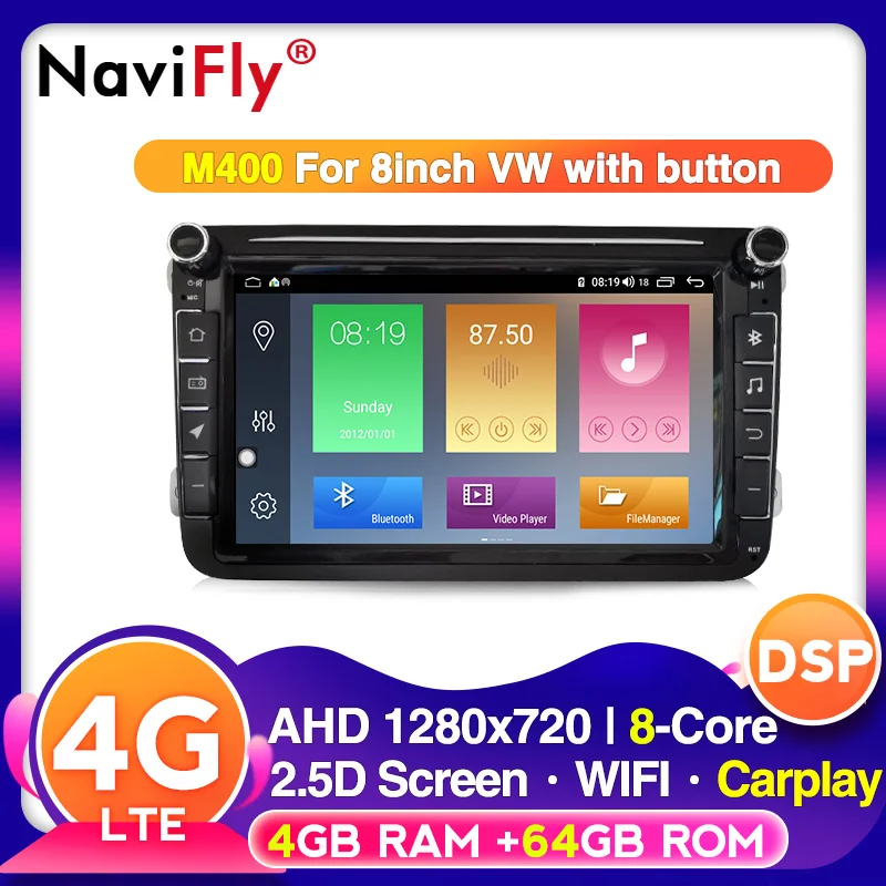 4G LTE Android 10 0 автомобильный мультимедийный плеер авторадио радио для
