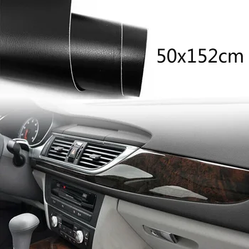 

Armrests Car Sticker Decor Leather Texture Sheet Auto Interior Black For center console Dashboard Vents