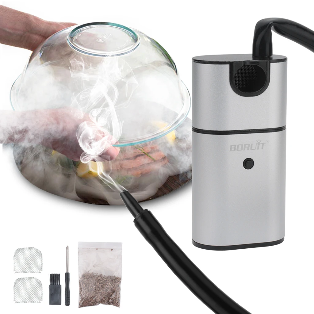 Portable Smoke Infuser Hand-held Cold Smoking Generator Smoke Infuser Cocktail Smoker Cooking Tool for BBQ Grill Smoker Wood