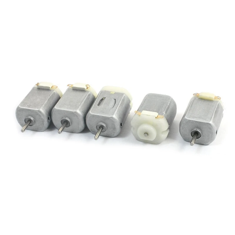 5 шт. DC1-6V/3 в 17000-18000 об/мин микро-мотор для модели автомобиля игрушки и 5 шт. SPST черный круглый Кулисный Переключатель AC 6A/125 В 3A/250 В