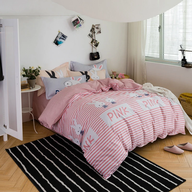 

Best Selling Four-Piece Cotton Twill Quilt Cover Sheets Pillowcase Duvet Cover Series Reactive Printing Quilt Cover Home Textile