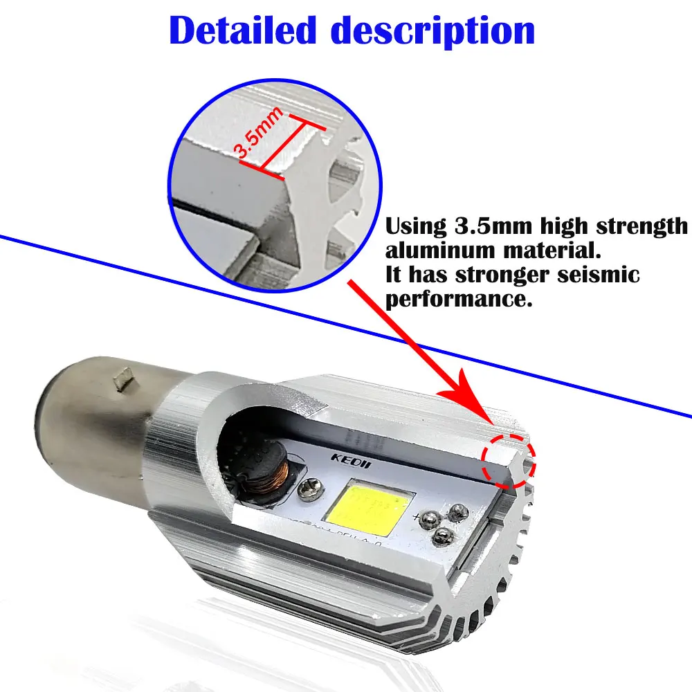 2 шт. H6 Led BA20D фара мотоцикла 1200LM мото противотуманные фары H4 HS1 Скутер ATV аксессуары
