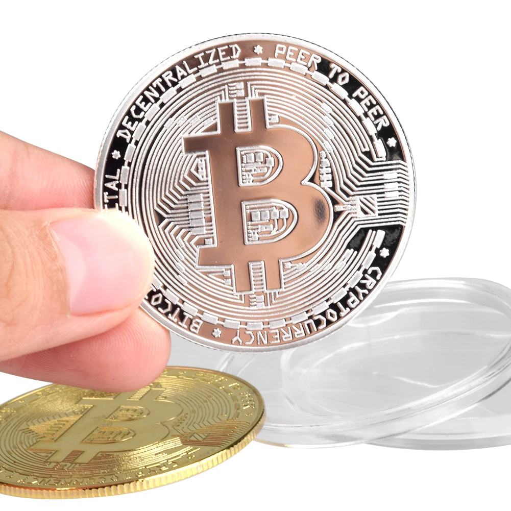 Биткоин физическая Коллекционная монета с покрытием BTC 40 мм сувенир миллион